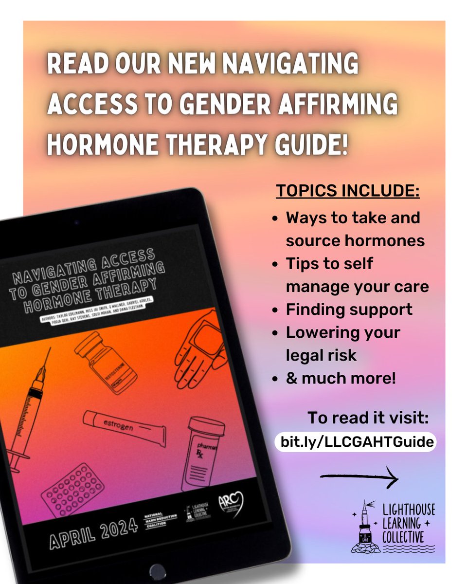 ICYMI: we have a brand new guide for you!! Check out our new Navigating Access to Gender Affirming Hormone Therapy guide! Grab the PDF: bit.ly/LLCGAHTGuide Read as a flipbook: bit.ly/LLCGAHTFlipbook ⬇️