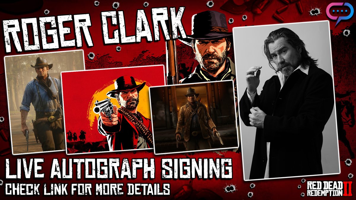 Saddle up for some Wild West Fun as Roger Clark from Red Dead Redemption signs live TOMORROW, April 6th! @rclark98 Details in link: hubs.la/Q02r_BDY0

#RedDead #RedDeadRedemption #RedDeadRedemptionII #RDR #rockstargames