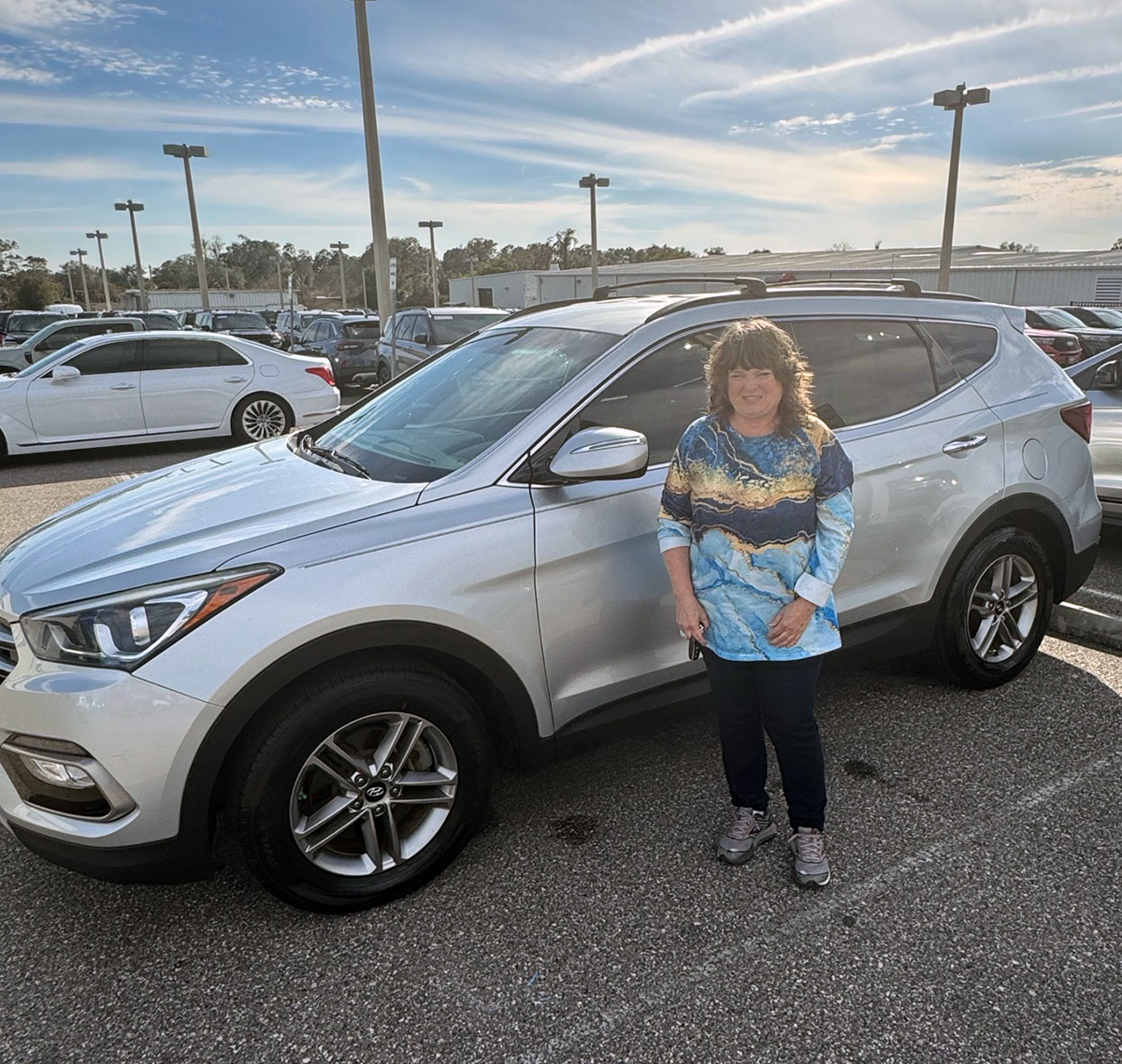 It's #Easy to get a #GreatDeal at #LakelandAutomall like Rebecca Masters did when she was searching for a #NewSUV & found the #HyundaiSanatFe with salesperson #RichardBerndt who made sure #GreatSerivce made buying #Fast & #Fun - #Enjoy Rebecca & #ThankYou, we're here for you!