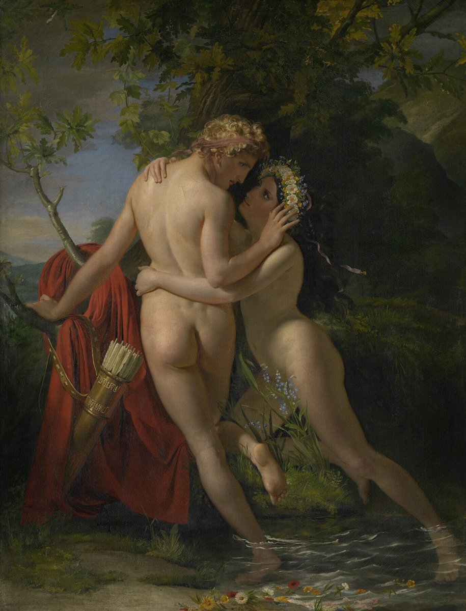 The Nymph Salmacis and Hermaphroditus by Francois-Joseph Navez (1829)