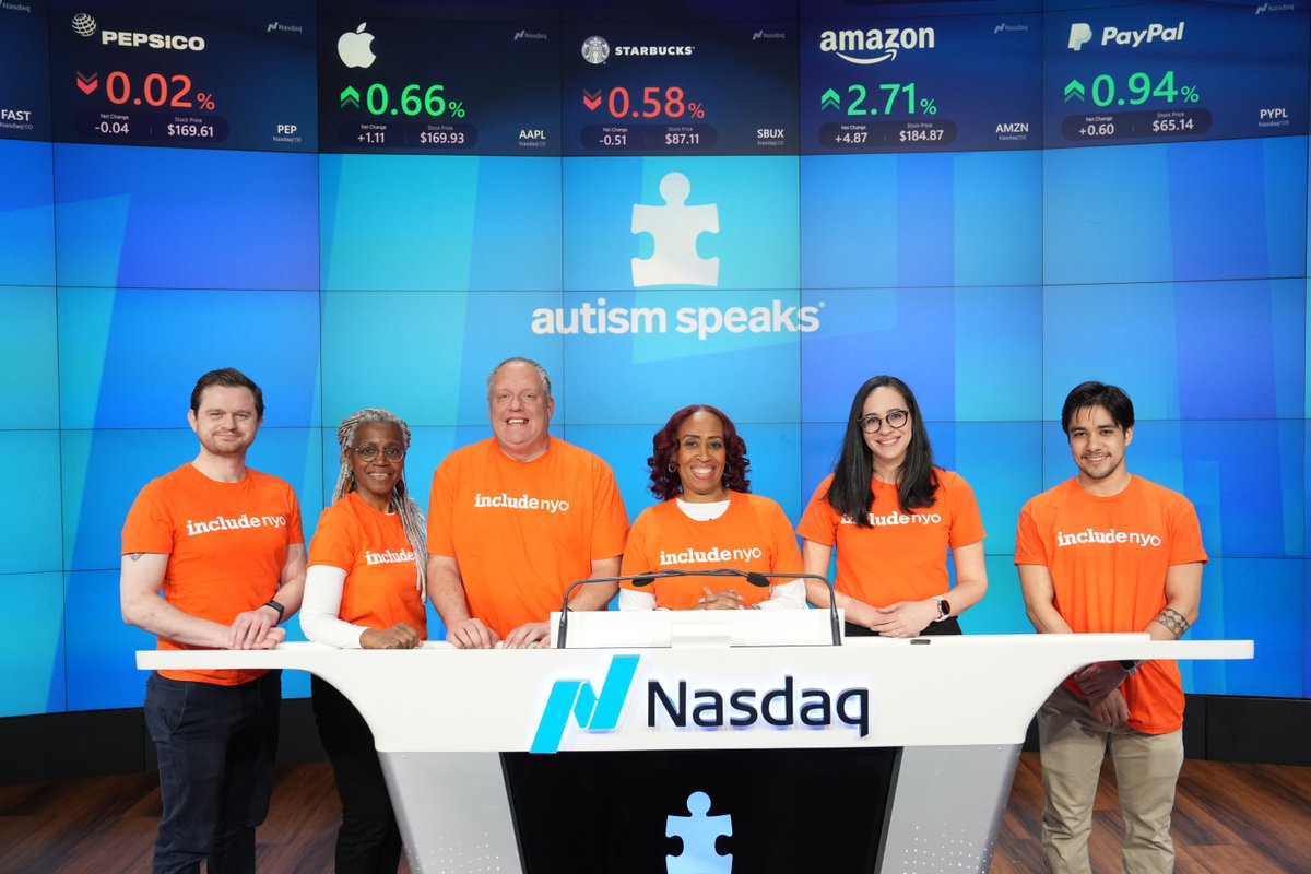 INCLUDEnyc was invited to join @AutismSpeaks to ring @Nasdaq 's closing bell in honor of World Autism Month.