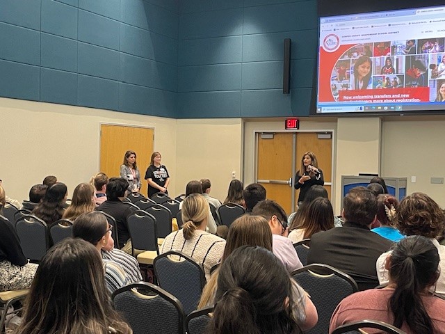 TAMUCCCOE's tweet photo. Corpus Christi ISD Human Resources members came to campus today to offer letters of commitment to TAMU-CC clinical teachers. Pictured are Mary Keene and Michelle Millikan, two of the clinical teachers signing on to teach with the district. 🤙
#WeTeachTexas https://t.co/nMmmyDaNRF