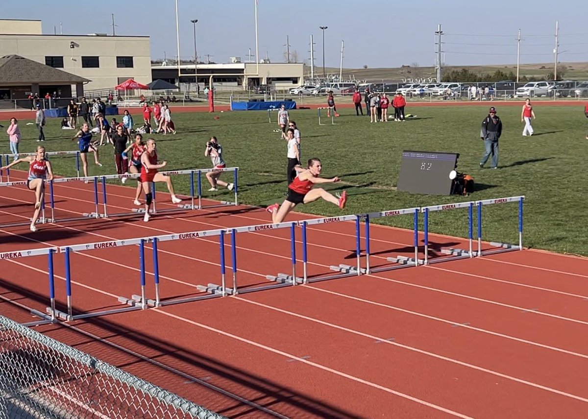 Keely Hoback, a Junior at Burlington High School, broke the Eureka meet record in the 100m hurdles on Thursday at April 4th with a time of 14.66. This also ranks her in 3A, and 2nd among all classes in KS, in the 100m hurdles. 
Keely is a two-time State placer. #sportsinkansas