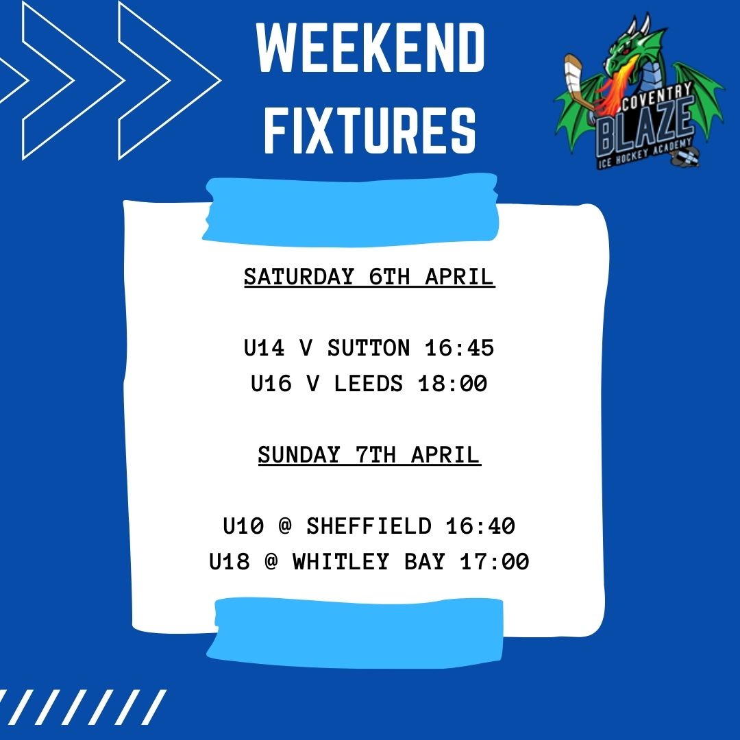 Bizkit_Gooner's tweet photo. Good luck to all our teams playing this weekend
#coventryblazeacademy #fixtures #eiha #letsgoblaze #coyb #icehockey https://t.co/4uj5J1LEfw