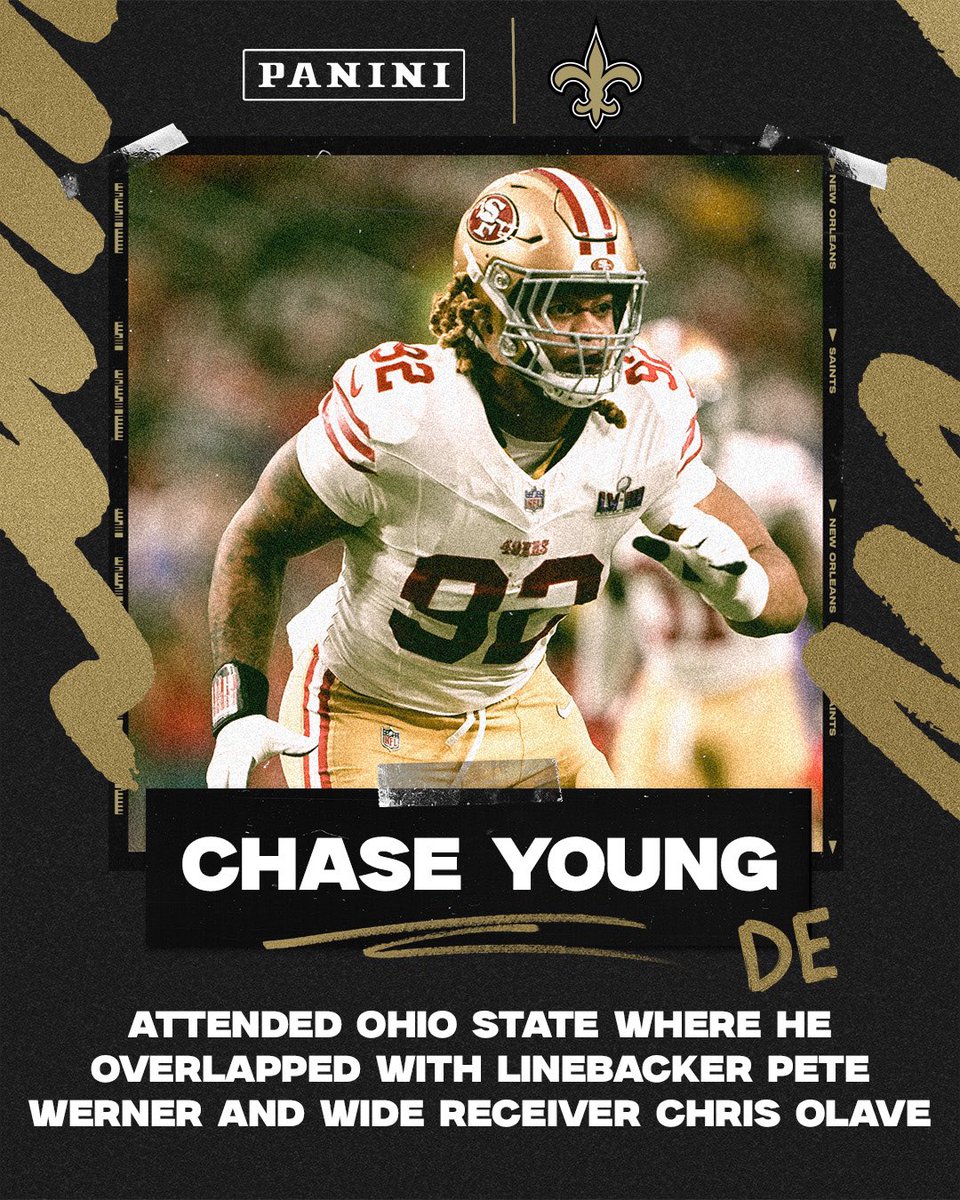 5 things to know about Chase Young 📰 neworlns.co/3xxkJob #Saints | @PaniniAmerica