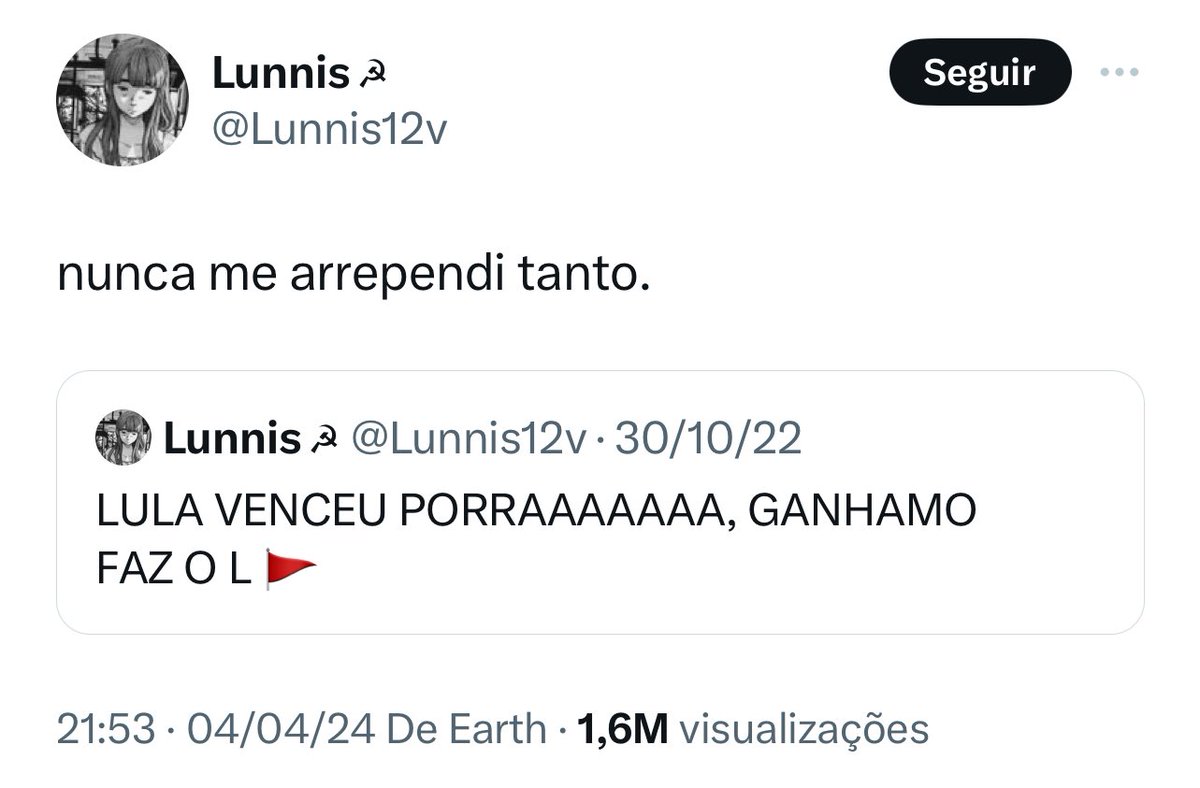 patyarqt's tweet image. Faz o L 😊