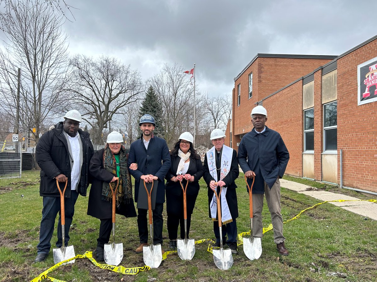 TCDSB's tweet image. #Congratulations to the community of St. Antoine Daniel Catholic School on the groundbreaking ceremony for your new replacement school. 

This new facility will include space for 510 students with a 5-room childcare centre.