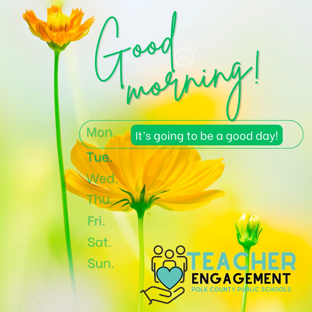Good Morning Educators! How was your weekend?