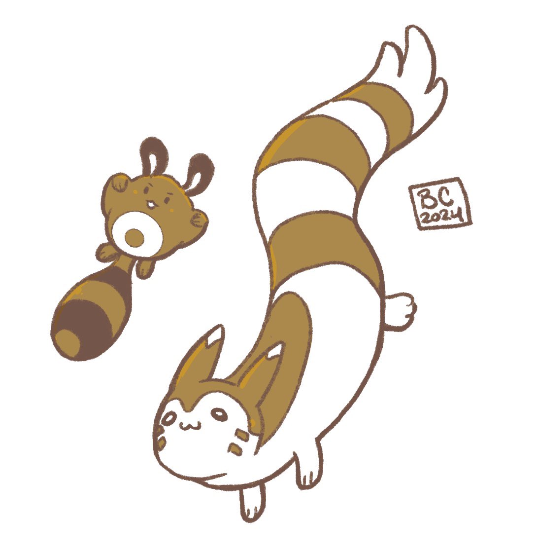 BeeCurrieArt's tweet image. Pokemon warm ups! 🦝🦝 I meant to post this a few days ago whoops

————
#johtopokemon #johtopokedex #furret #sentret @BeeCurrieArt