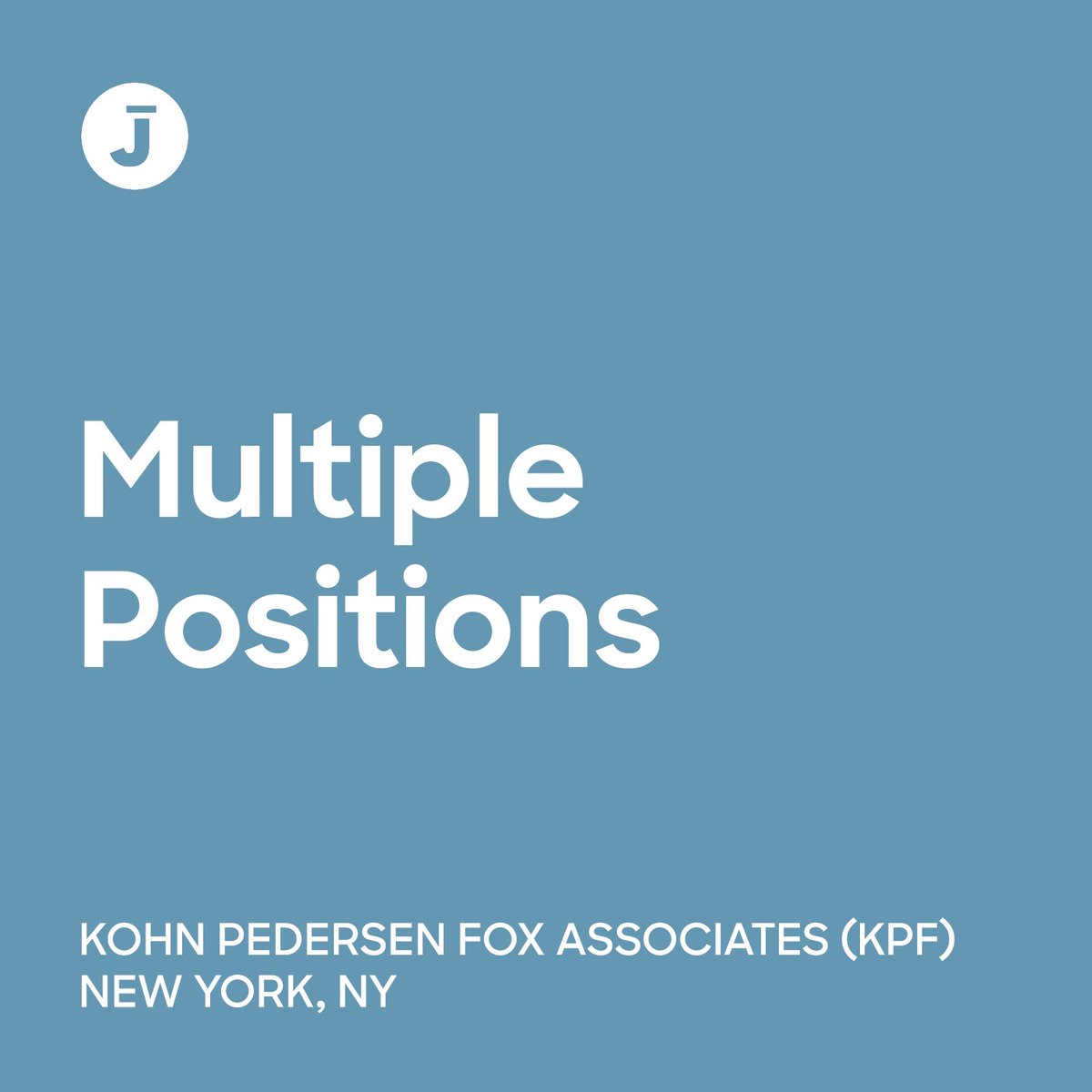 Today's Employer of the Day is Kohn Pedersen Fox Associates (KPF) @KohnPedersenFox. They're currently hiring an Architectural 3D Animator and Marketing Coordinator in New York City.

buff.ly/49vIwSS

#ArchinectJobs #ArchinectEOTD #ArchitectureJobs #NewYorkJobs #NYCJobs