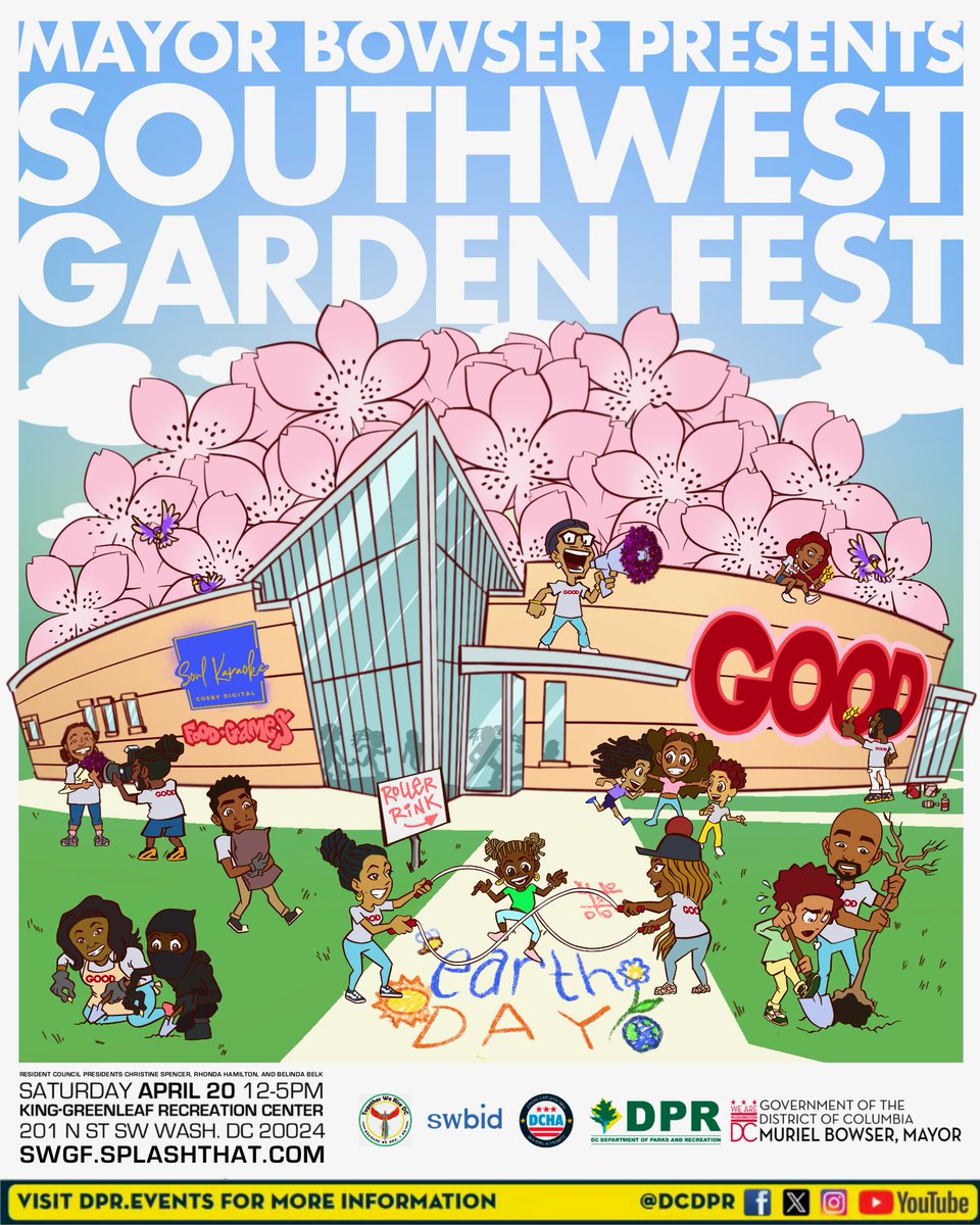 📢ANNOUNCEMENT We are excited to announce a partnership w/ @GOODProjectsDC for our largest 🌎#Earthday celebration ever! SOUTHWEST GARDEN FEST 📅 Saturday, April 20 Food x Music x Activities 📍King-Greenleaf Rec Volunteer+ Fun events lead to the day. DPR.events