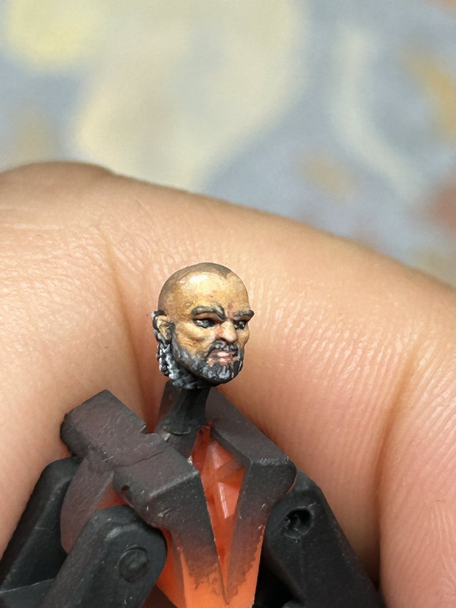 RagnarBlack's tweet photo. QIANG-GAO WiP 6 - Head..🤘🏻

#corvusbelli #infinitythegame #miniaturepainting #paintingminiatures #infinity #wargaming #paintinginfinity #miniatures #corvusbelliinfinity #paintinginfinitythegame https://t.co/N5IyfvMEiV