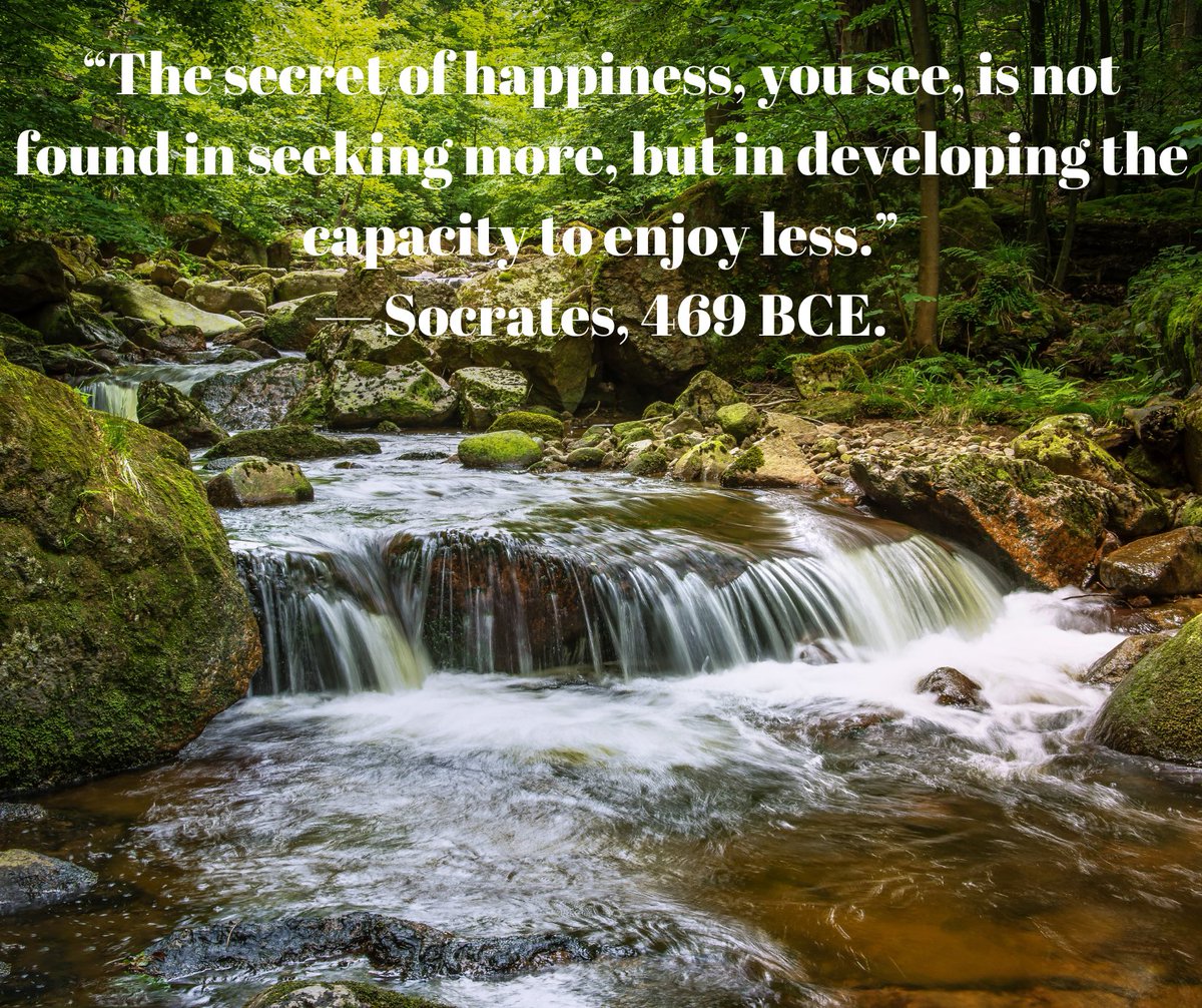 Good morning! Life can be happier when you learn to enjoy less. More is not always better, it's just more. #MotivationalMonday