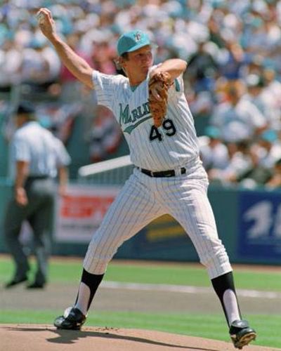 4/5/1993: On this date in 1993, the Florida #Marlins beat Orel Hershiser and the #Dodgers 6-3 at Joe Robbie Stadium in the franchise’s inaugural game. Jeff Conine went 4-for-4, and starter Charlie Hough went 6 innings for the win.  #MLB #OTD #BaseballOTD #MakeItMiami