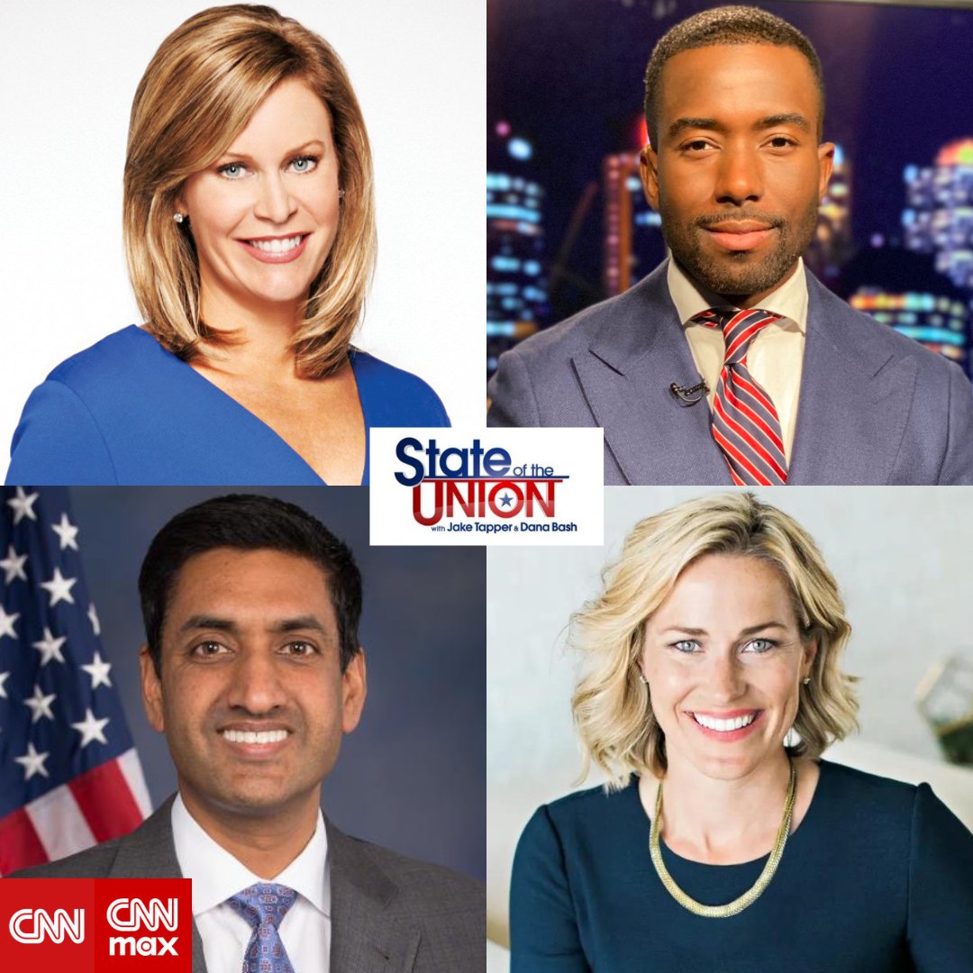 SUNDAY: @stefcutter, @MrShermichael, @RepRoKhanna and @SmileyForWA join @JakeTapper on #CNNSOTU Tune in on 📺 @CNN, 🌎🌍🌏 @cnni, @StreamOnMax, 🎧📻 @Audacy, @tunein, @SIRIUSXM Ch. 116 & 🖥️💻📲 cnn.com/GO!