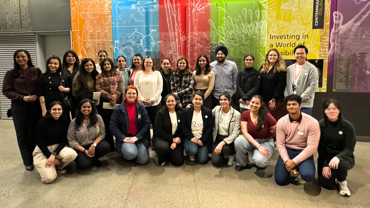 A moment captured among the stars of the #biotech sector! 🌟📸 Proud to have our alumni back at @CentennialEDU yesterday, inspiring our future workforce. #CentennialBiotechNight