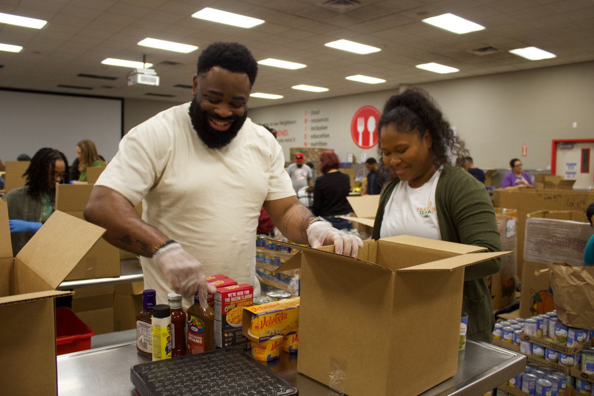 Our Feeding Texas Team gathered at @TAFoodBank for our annual spring retreat. While there, we volunteered as a team to package and sort 8,335 meals for home delivery! Thank you to Tarrant Area Food Bank for hosting us and keeping Fort Worth families fed!