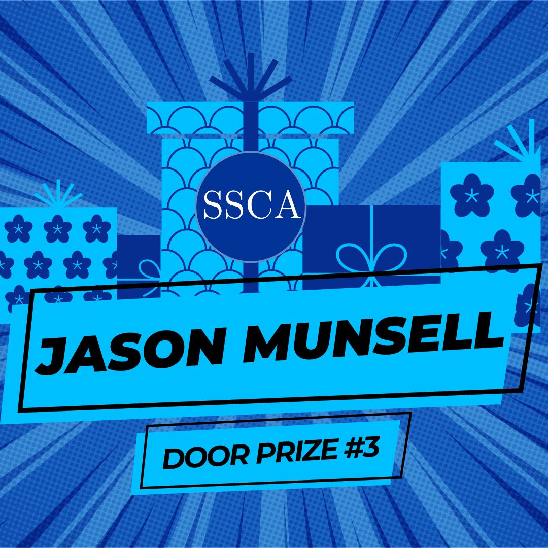 Congrats to our first three doorprize winners—Amber Alston, Joshua Guitar, and Jason Munsell! Check your email for info on how to claim your prizes. Want to be entered for a doorprize? We're doing drawings everyday. All you have to do to enter is post on socials using #SSCA24