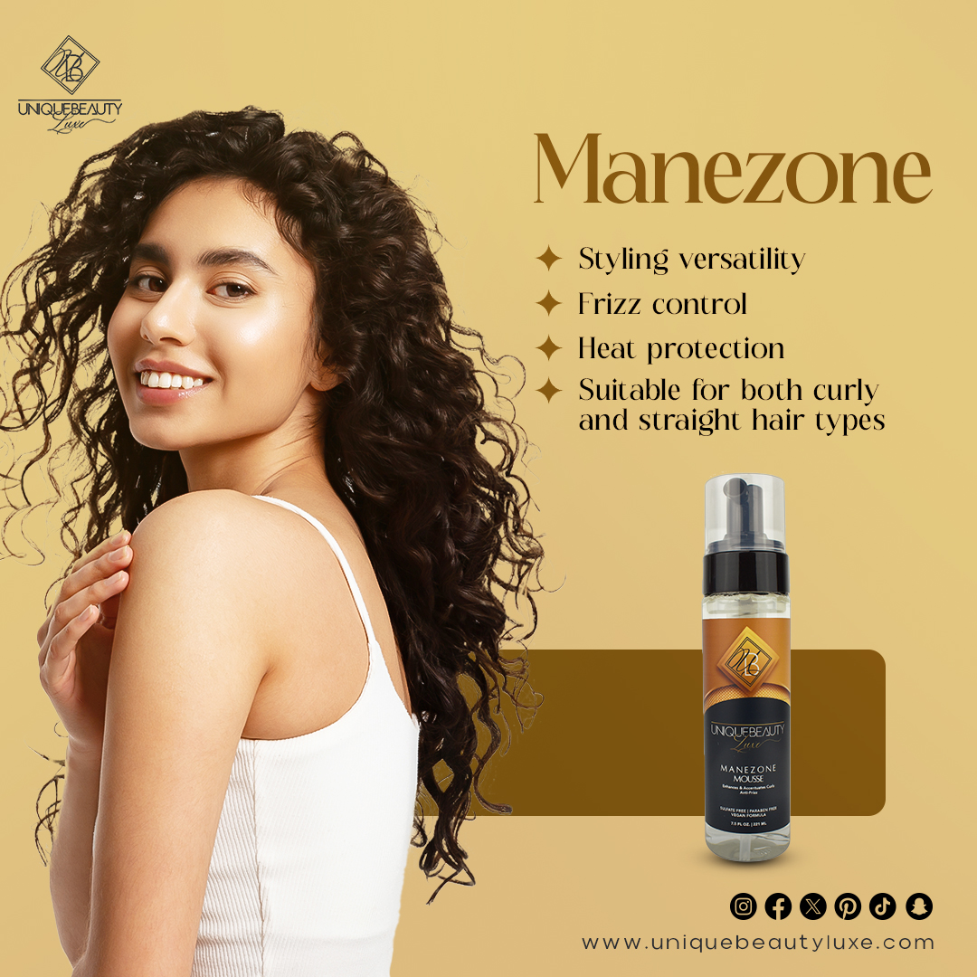 Meet Manezone: The ultimate solution for all hair types. Whether curly or straight, our versatile formula ensures flawless styling every time! 💁‍♂️💫
Get Yours Today and Elevate Your Style at uniquebeautyluxe.com!
#UniqueBeautyLuxe #UniqueBeauty #UniqueHairCare #HairExtensions