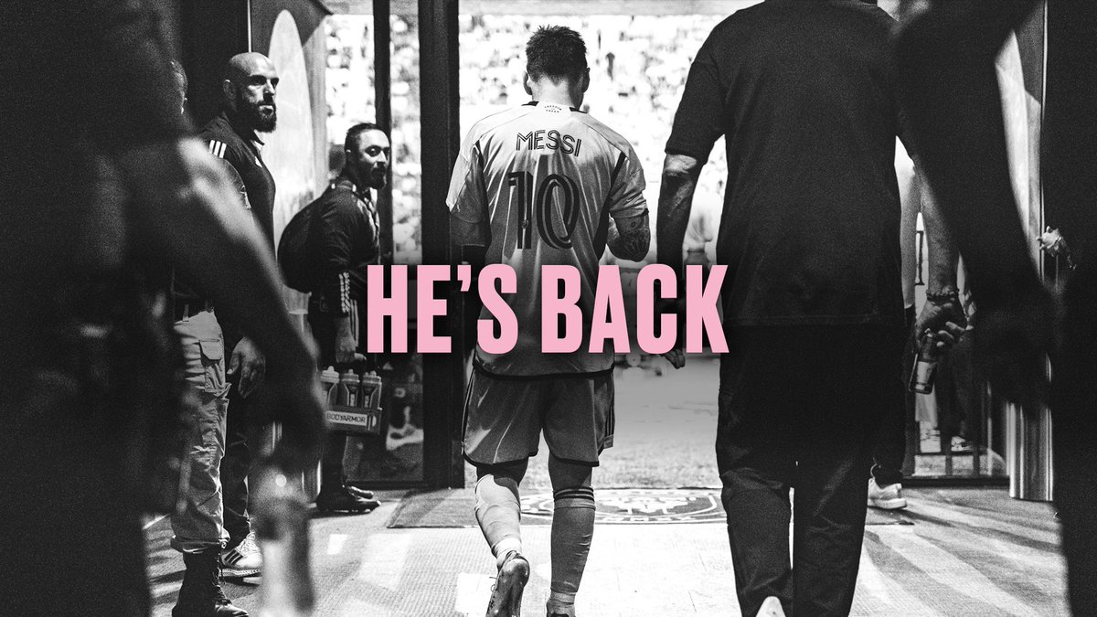 LuisOmarTapia's tweet photo. ¡Messi está de regreso!
Inusual, pero #InterMiamiCF anuncia el regreso de Lionel Messi para enfrentar a Colorado Rapids.
Estará en el BBVA para enfrentar a Rayados de Monterrey. https://t.co/WgDcuo4U7I