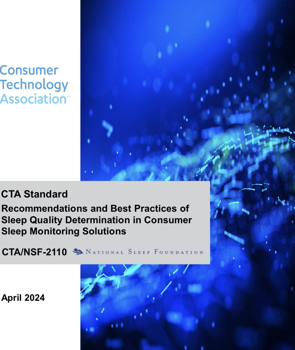 Interested in SleepTech® and how devices can measure sleep quality?  This just out! New CTA/NSF Standard provides recommendations and best practices for recording and reporting sleep quality in consumer sleep solutions.