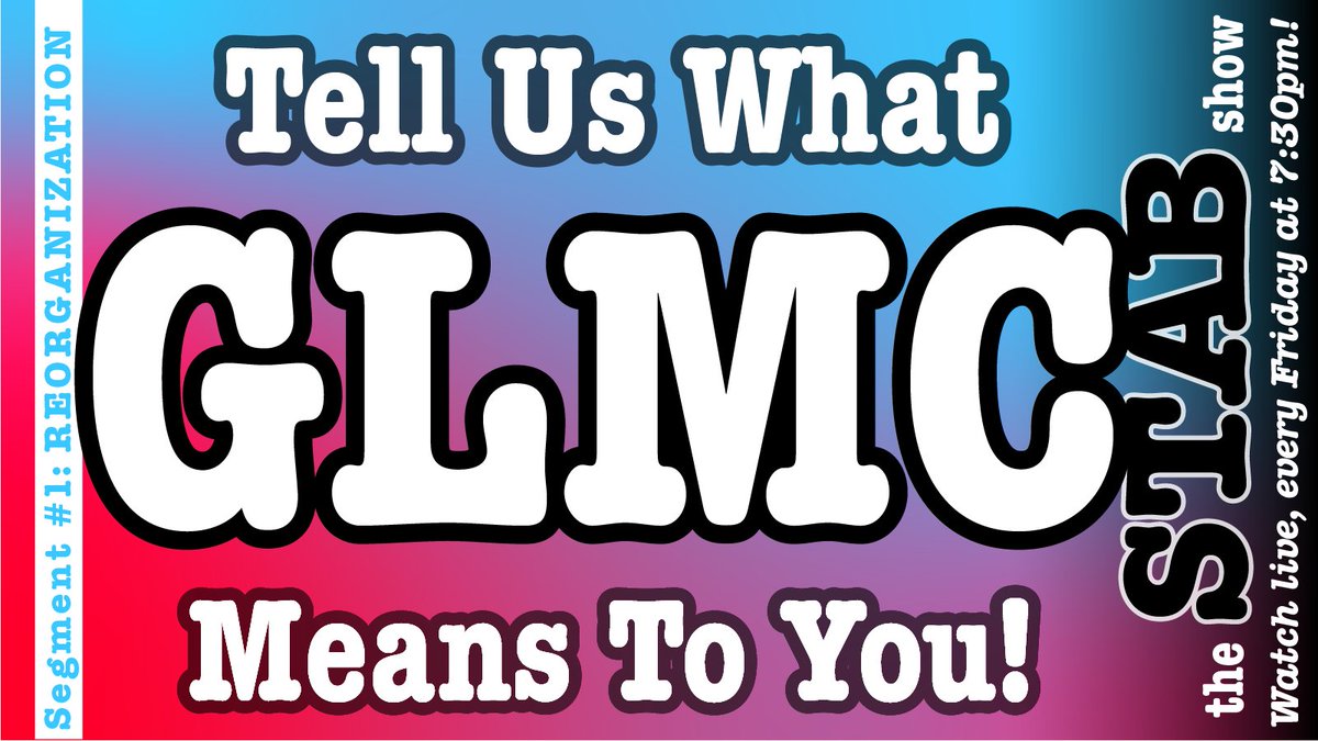 stabcomedy's tweet image. Hey Folks, why not quote this with your GLMC, before our comics take the stage tonight to give their takes?