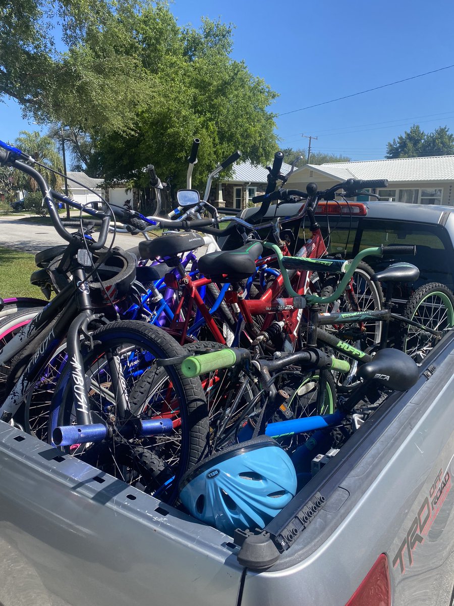 It was an amazing afternoon delivering bikes with Mr. Cyril Morrow. We are blessed to serve the Cocoa community that supports us. #CocoaFamily #TigerPride