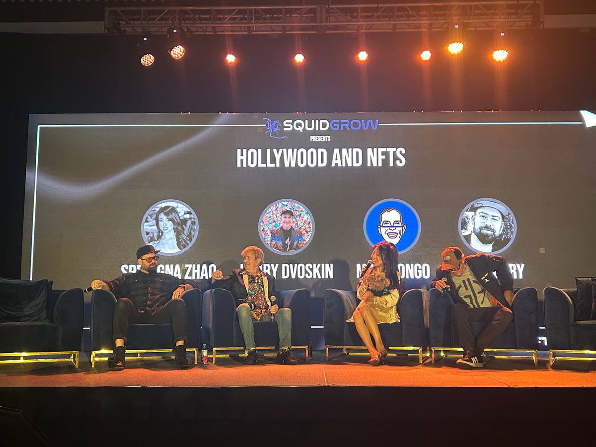 Amazing talks with amazing panelists, as usual 💁‍♀️ 

Hollywood and NFTs

<a href="/azhaolincoln/">Spring</a> <a href="/WesHenryArt/">Wes Henry</a> <a href="/MikeMongo/">Mike Mongo #IAmAI 💎🐐</a> <a href="/LarryDvoskin/">LarryDvoskin.eth</a> 

#NFT #NFTNYC #digitalart