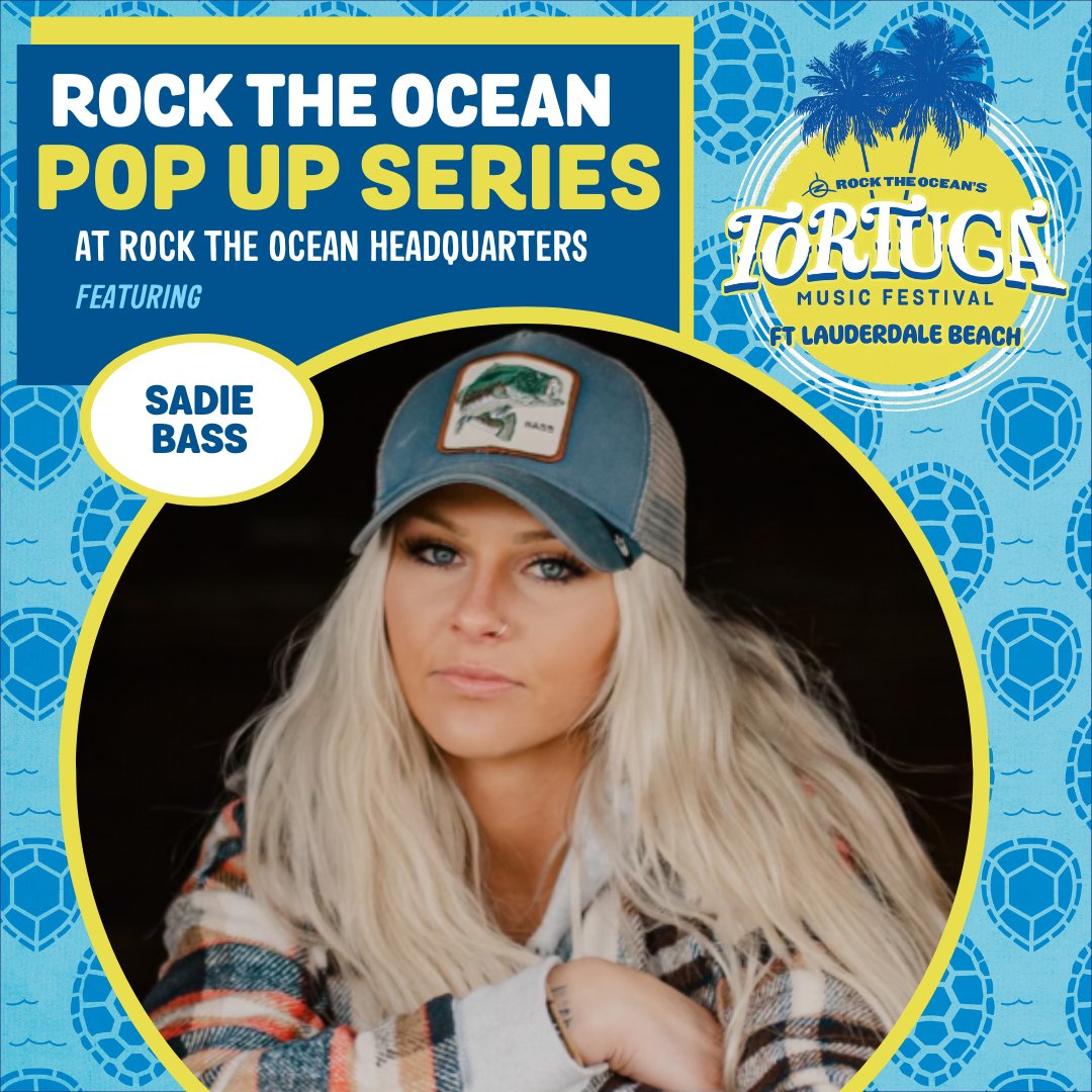 💥 POP UP SHOW IN 30 MINUTES 💥 See @SadieBassMusic crush it again at Rock The Ocean HQ in Conservation Village at the center of the festival site at 5:10 PM! 🤘