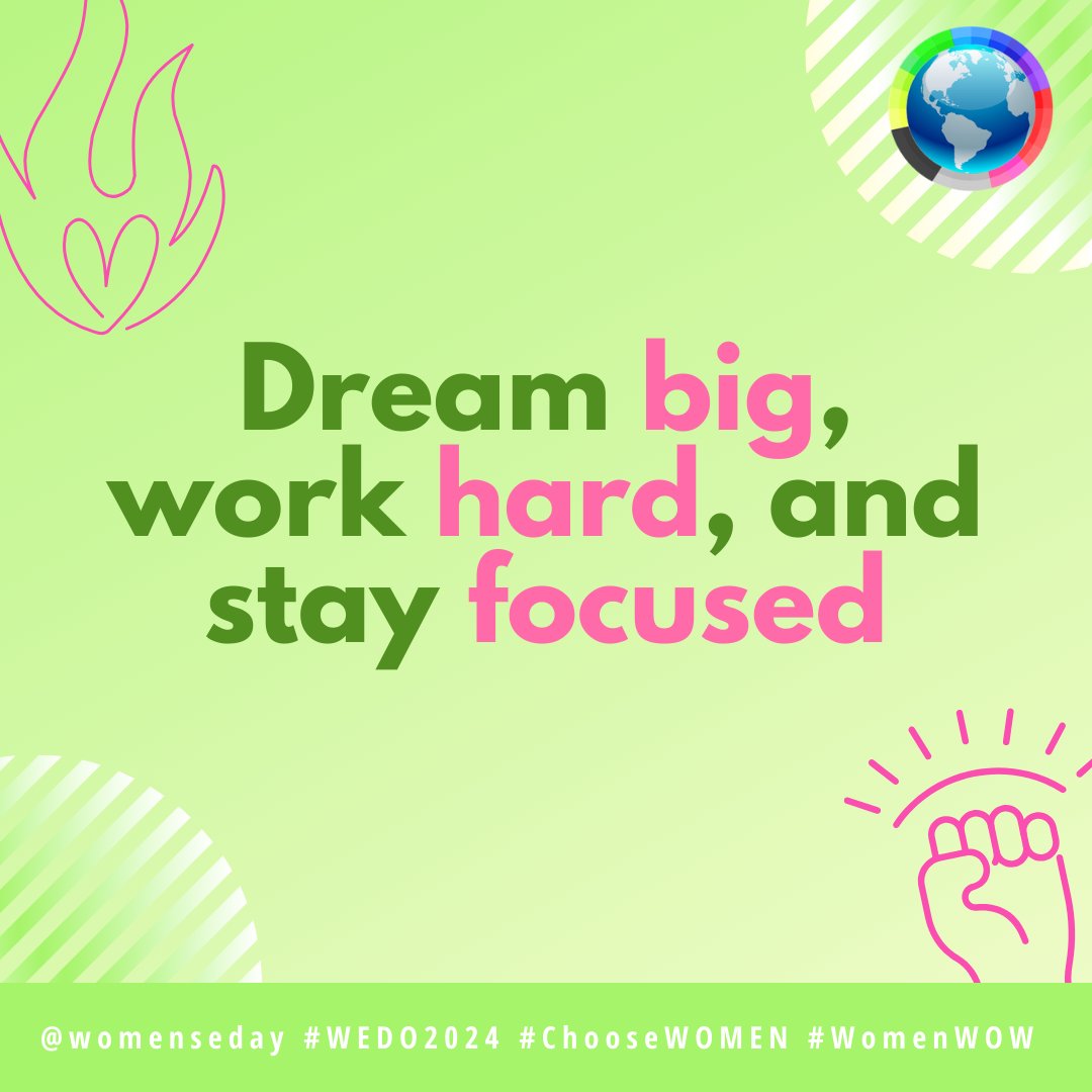 Dream big, work hard, and stay focused! #Womanpreneur #DreamBig #WomenWOW