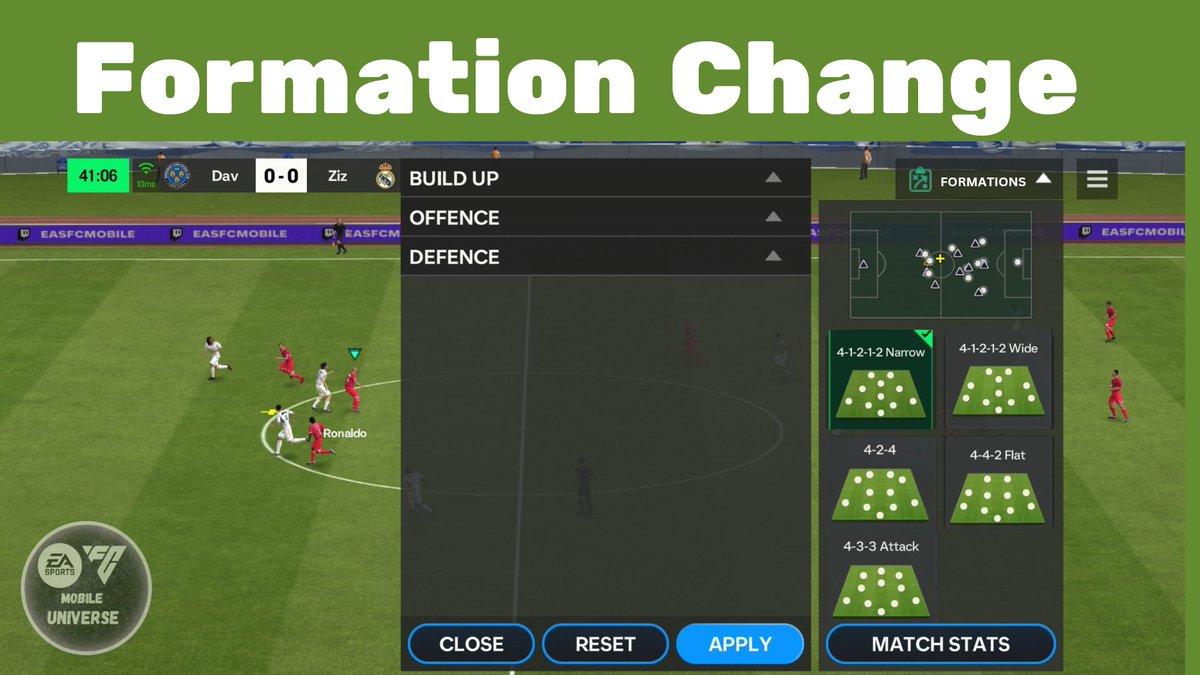 #fc24 #fcmobile I posted this earlier in the season, but the upcoming changes reminded me! Do you think @EASFCMOBILE should introduce formation change in h2h and mm? Maybe limit the number of times you can change formation to 1 or 2 What other changes do you want to see? Maybe…
