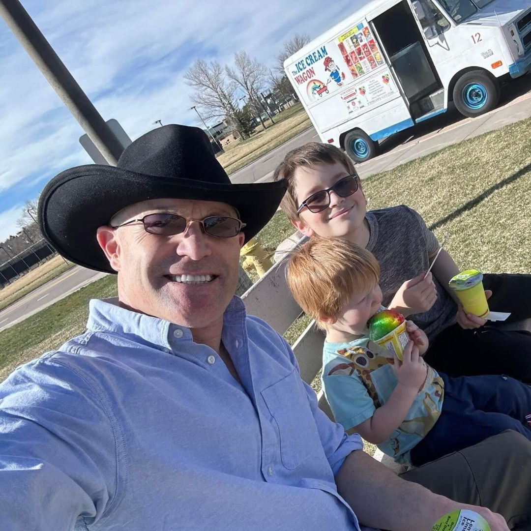 Taking a break from the campaign trail and call time to enjoy some sunshine and snow cones with my boys. My family is my inspiration and what motivates me to fight for Colorado and America. Everything I do, I do for them.