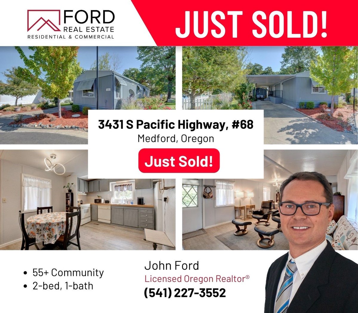 🎉 Another successful sale! 🏡 Congratulations to our sellers and the new homeowners of 3431 S Pacific #68, Medford Oregon! 🥳 #JustSold #NewHomeowners #Realtor #RealEstate #SouthernOregon #RogueValley #RealEstateAgent #Sold