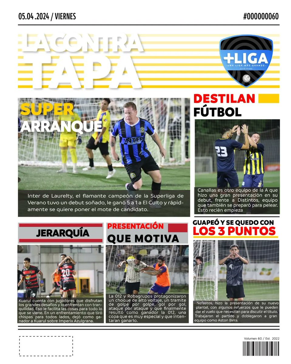 #LaTapa y #LaContraTapa 🗞

Arrancó una nueva edición de más Liga y las noticias son variadas: Resultados que nos sorprenden, otros que ya nos tienen acostumbrados y todo el color que nos dejó la primera fecha de éste deporte ❤️‍🔥

Desliza y entérate 📲