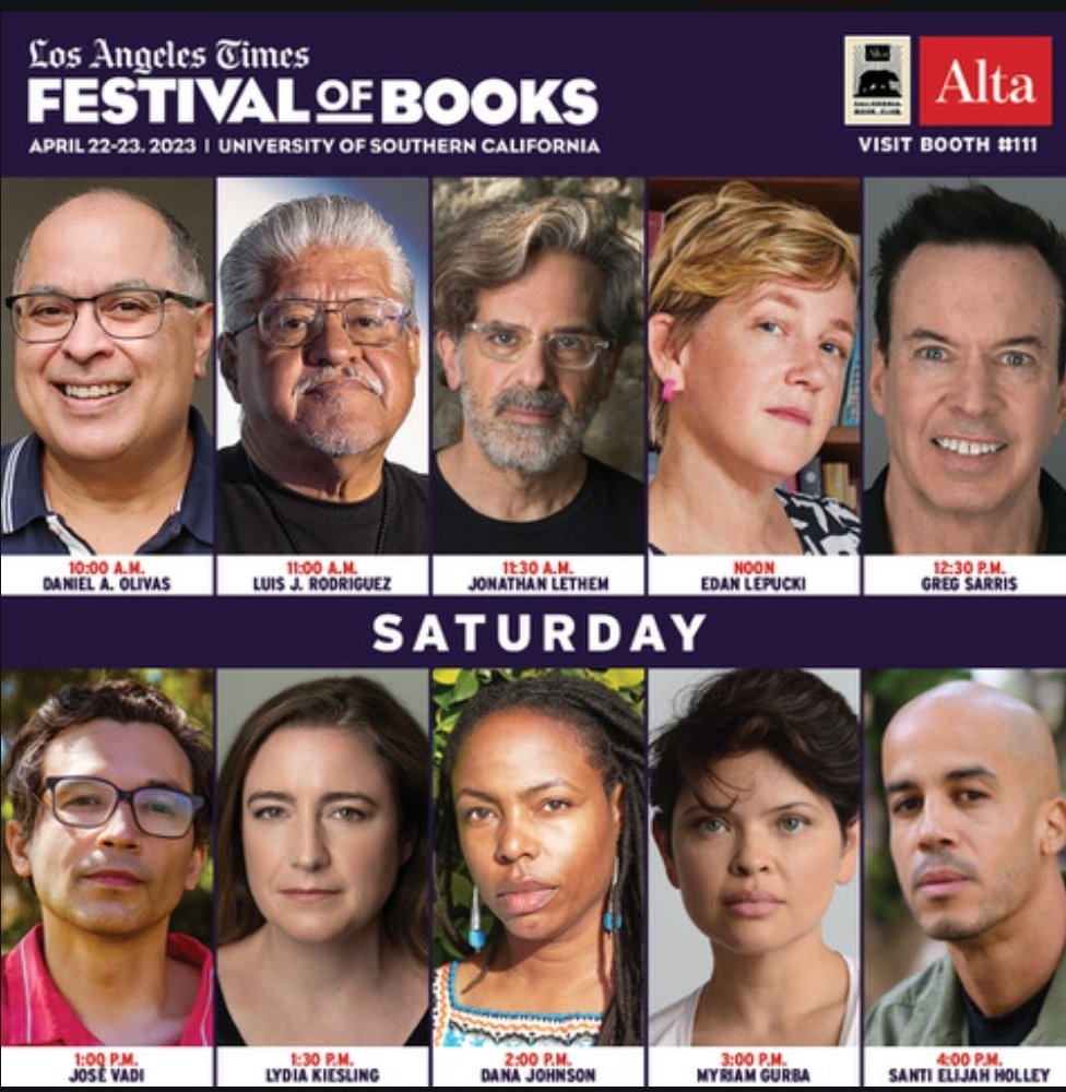 Looking forward to signing copies of AN AMERIKAN FAMILY and sharing the @AltaJournal booth with these amazing authors at @latimesfob. Come say hi!