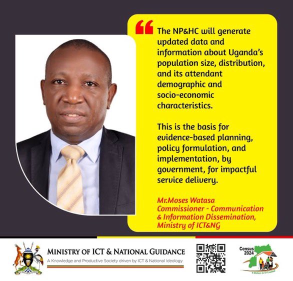 It is impossible for us to adequately prepare for people. That's why the census questions that UBOS will ask our people are designed to find out who they are, where they live and what they possess. @MoICT_Ug @StatisticsUg @MosesWatasa