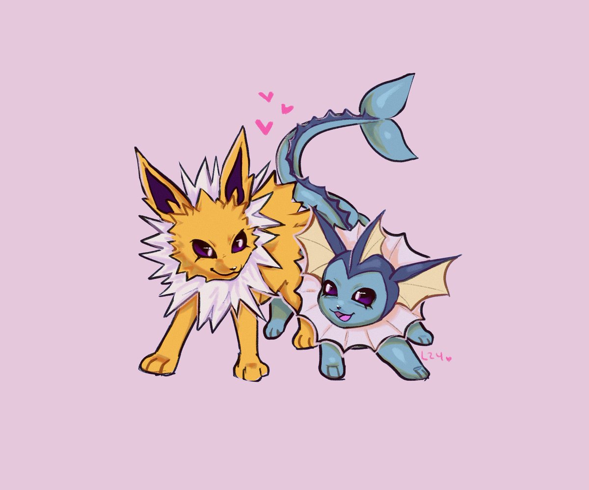 My friend loves jolteon and my fave is vaporeon!! 🥰
#Pokemon #digitalart #fanart #jolteon #vaporeon