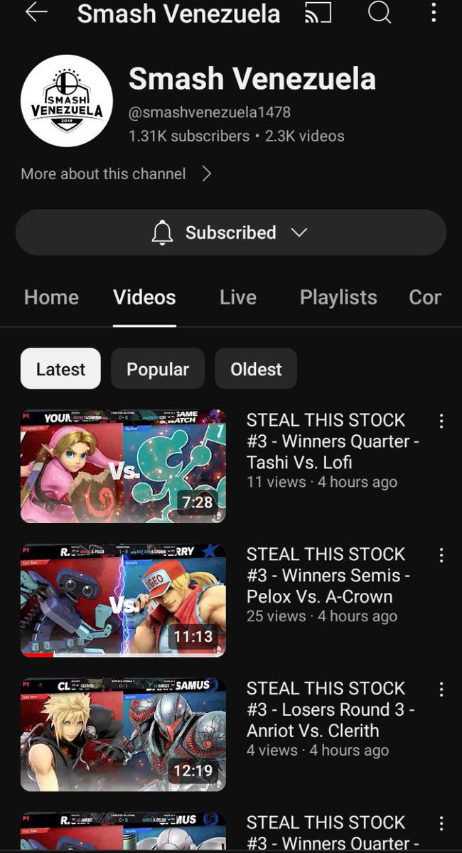 TeamSUCOL's tweet photo. Ya están los VODs👀

Los sets grabados del stream de Steal This Stock! #3 ya se encuentran en el canal de Smash Venezuela en YouTube🇻🇪 https://t.co/0MNUzQjAxh