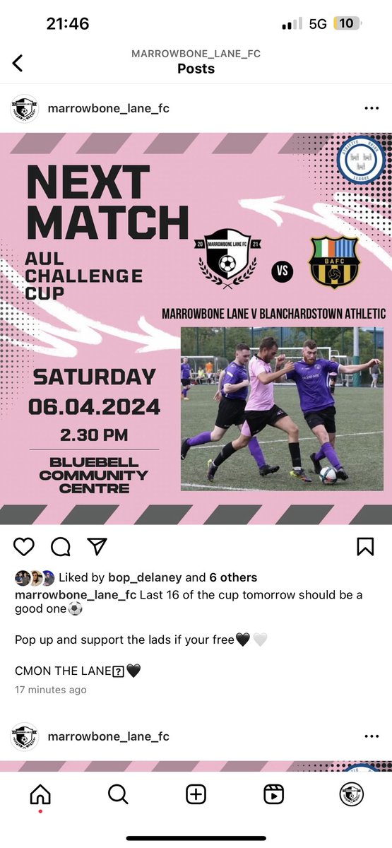 MarrowboneFc's tweet photo. Back in action tomorrow after a few weeks off,anyone with time get up and support🖤🤍 @AULleague https://t.co/35YuKwb0wg