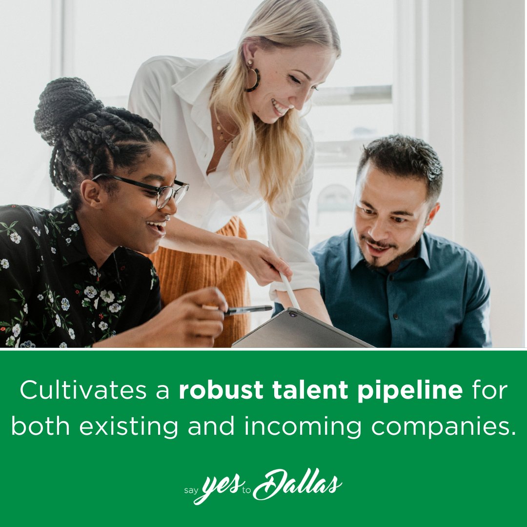 Discover a wealth of resources and support designed to empower Dallas Region companies to thrice and succeed with @sayyestodallas, a DRC talent attraction and retention campaign. Read more here: bit.ly/3TUBpPd