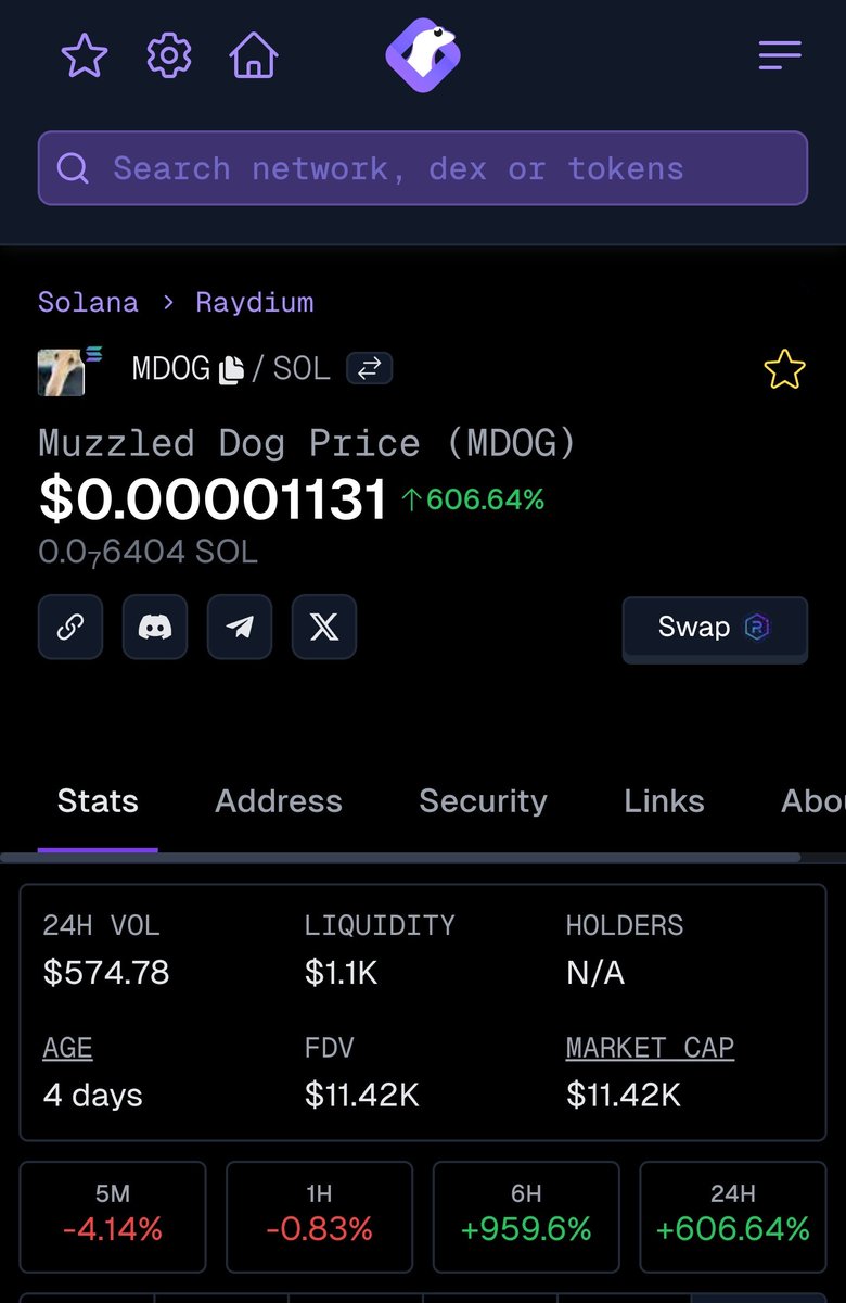 $MDOG

we are on our way to the moon!
🔥🔥🔥🔥🔥🔥🔥🔥🔥🔥🔥
We got listed on Jupiter:
jup.ag/swap/SOL-6hnuF…

#Solana 
#SolanaMemecoin 
#SolanaMemeCoins 
#SolanaAirdrop