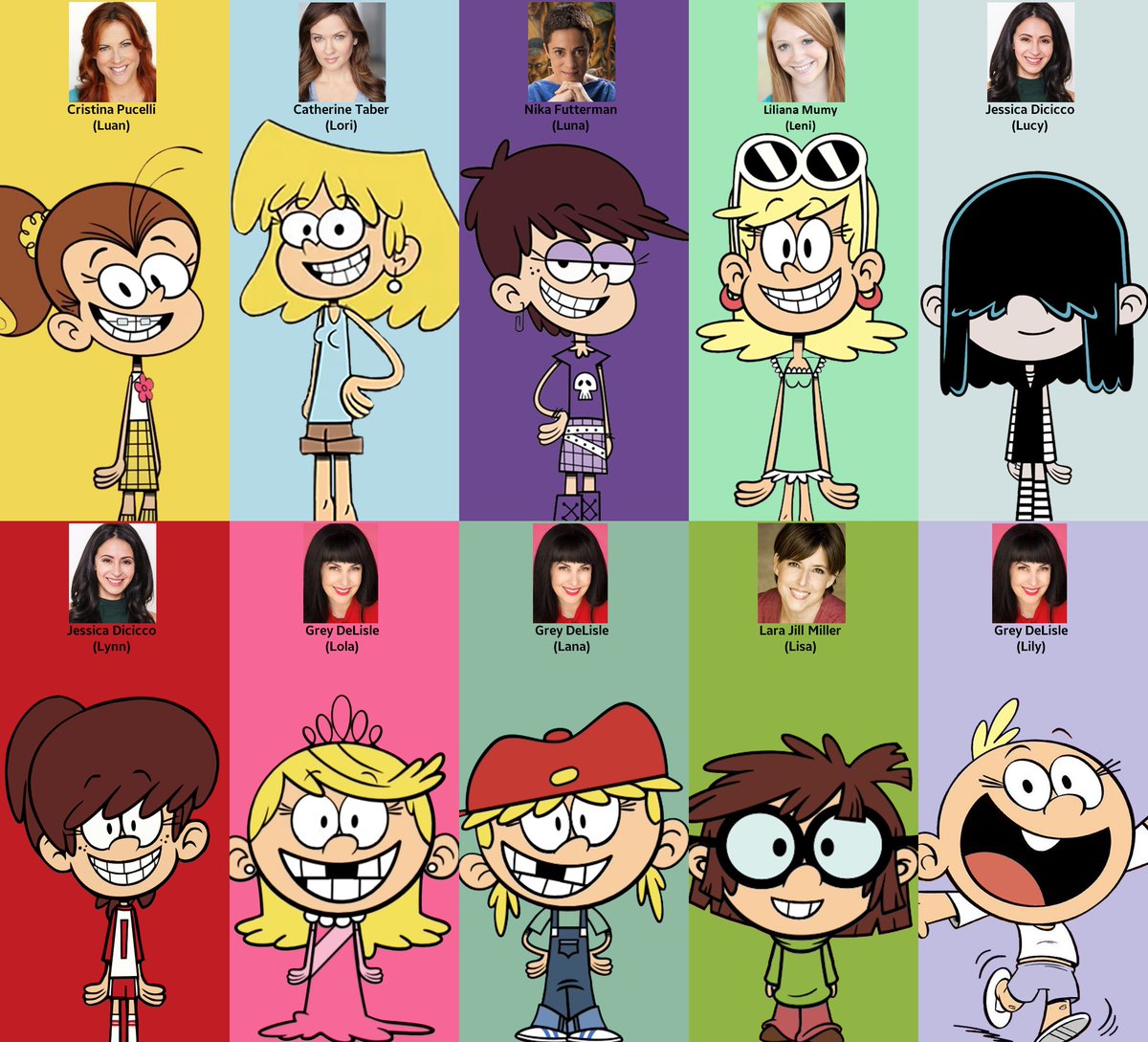 This is for the voice actresses of The Loud Sisters. Hope they'll love it. @CPucelli, @cattaber, @Nika_Futterman, @lilianamumy1, @jessicadicicco, @GreyDeLisle and @LaraJillMiller are...The Loud Sisters! #LoudHouse