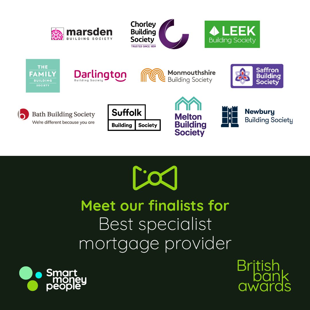 Have a look at this years finalists for 'Best specialist mortgage provider'.🏆 It's a busy category and we need your help to find the winner. 👉 bit.ly/422OfgQ Vote for your winner and be in with the chance of winning £1,000. 💷 #BBA2024 #Awards