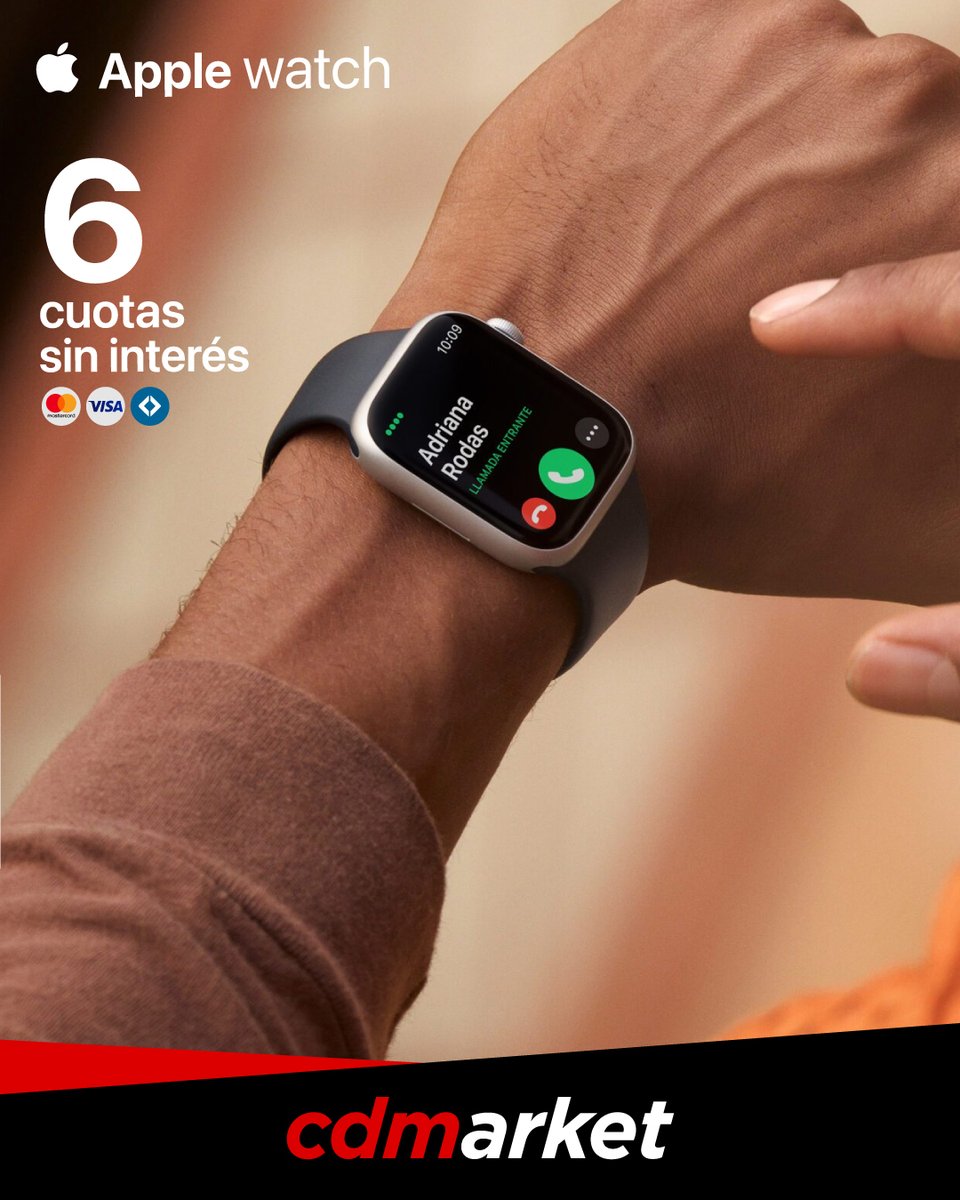 CDMarket_ar's tweet photo. Disfruta de 🔥 6 CUOTAS SIN INTERÉS 🔥 al adquirir cualquier modelo de Apple Watch. 🍎⌚️ ¡No te pierdas esta oportunidad!

Descubre todos los modelos disponibles aquí:
▶ https://t.co/qnlTU8lDko

¡Aprovecha ahora mismo! 

#AppleWatch #Promo #cuotasimple https://t.co/tUpSAWwtq5