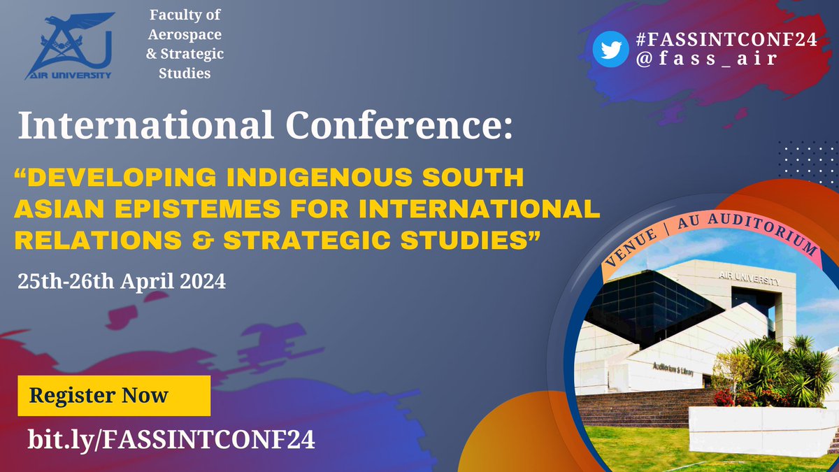 🌍 Eid Holidays are approaching so REGISTER NOW & avail the opportunity to attend #FASSINTCONF24 in collaboration with @FES_PAK ✨

bit.ly/FASSINTCONF24

STAY TUNED as we unveil the panels & speakers in the coming days.

#InternationalRelations #StrategicStudies #SouthAsia