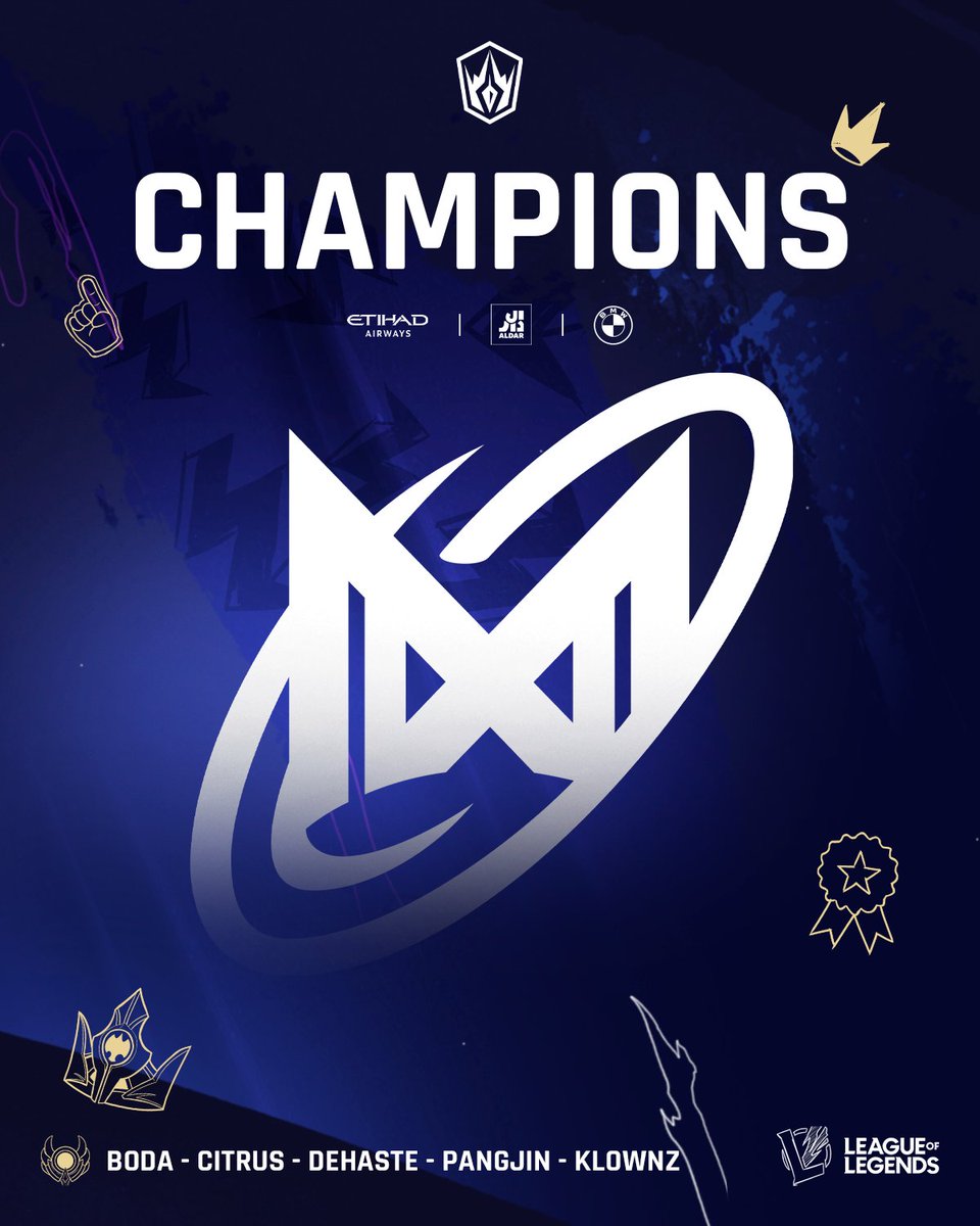 NigmaGalaxy's tweet photo. With a clean sweep we are your #ArabianLeagueLoL Champions🌟

#StarsAligned #NGXlol #LEIP24 https://t.co/T2HbQpYabe