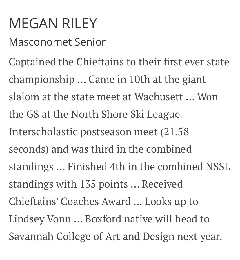 Salem News All-Star, Megan Riley! <a href="/mascochieftains/">John Daileanes</a>