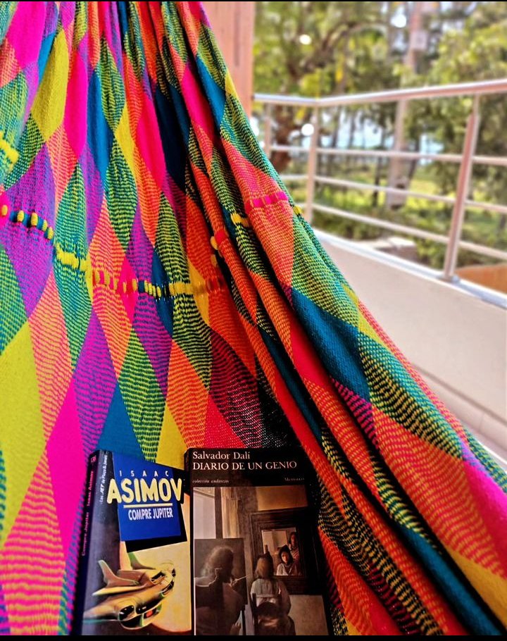 YuryLesnikov's tweet image. Hamaqueando las neuronas 
con genios y brisas caribes... 📚🏝️
@isaacasimov @salvadordali 
#Caribe #PozosColorados #Adnerd