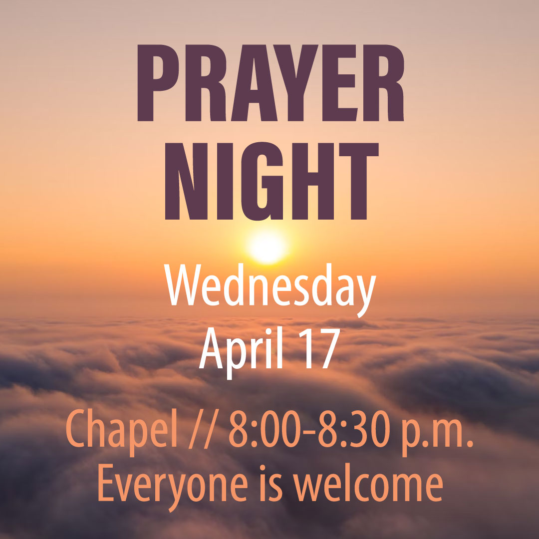 Join us for prayer in the Chapel this Wednesday, April 17 at 8:00pm!

#IndianHillsCommunityChurch #Prayer #Church #PrayWithoutCeasing