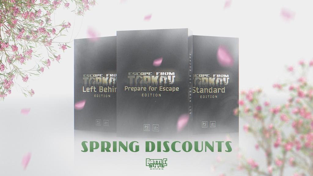 Spring is in full swing! We announce the start of spring discounts on #EscapefromTarkov pre-orders. The special offer for a 20% discount applies to all types of pre-order packages and expansions. The promotion is valid until April 8, 9:59 PM BST / 4:59 PM EDT. Permanent…